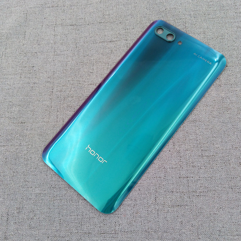Original Huawei Honor 10 Kol-L29 Zurück Batterie Abdeckung Hinten Tafel Tür Gehäbenutzen fallen Für Honor10 Ersatz Teile Mit Kamera Objektiv: Grün