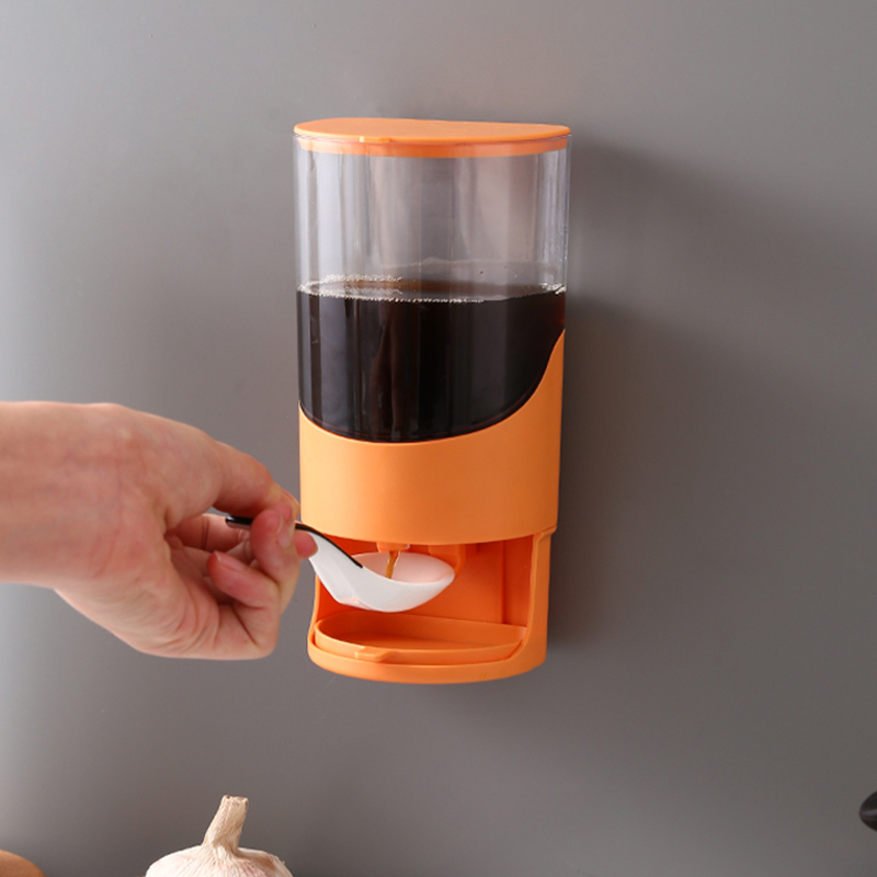 Dispenser Cooking Oil Bottle No Drip Organizer Storage Olive Oil Pourer Set Wall Mounted Lid Azucarero Table Utensils OC50TL