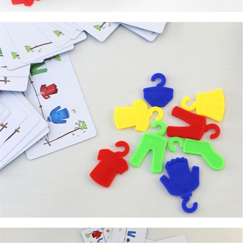 Multiplayer Kleding Wedstrijd Spelen Vroege Onderwijs Speelgoed Denken Training Onderwijs B36E