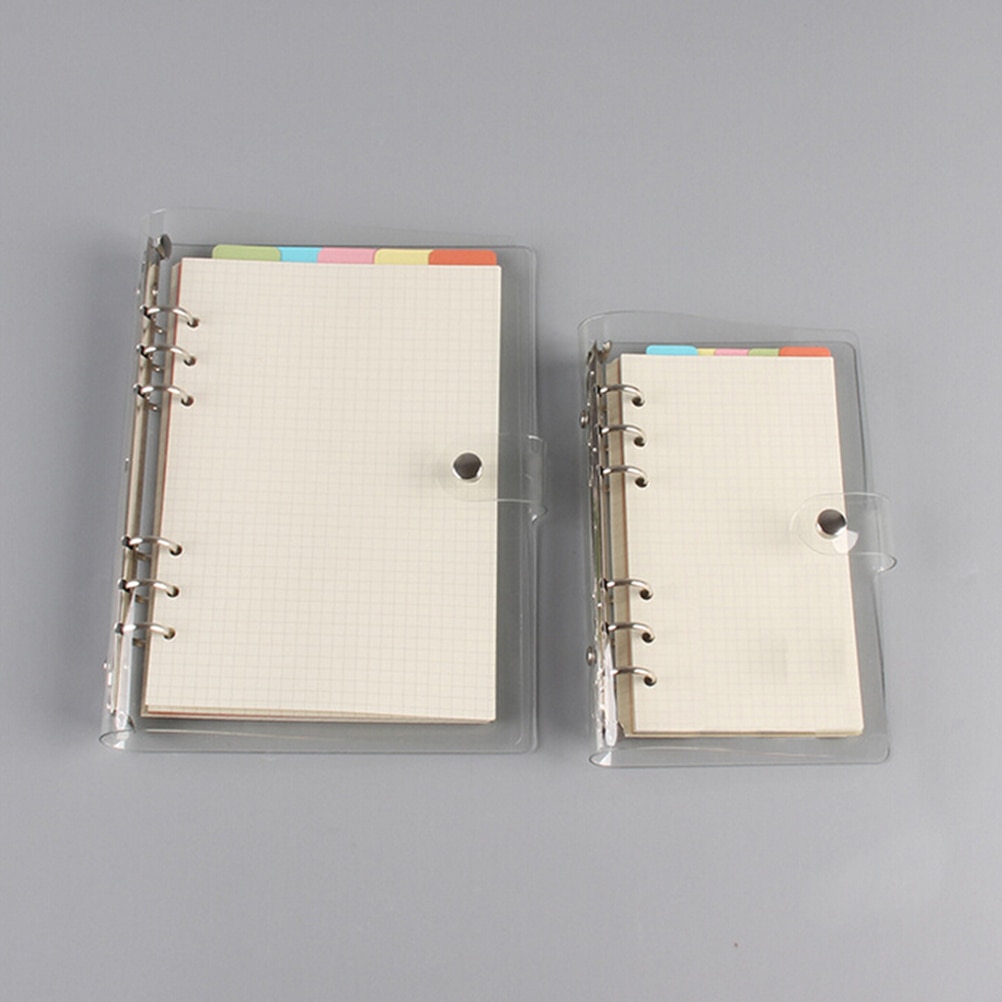 PVC Notebook Accessory Sheet Shell Office School Stationery Transparent Concise 6 Holes Binder Planner Cover A5/A6/A7