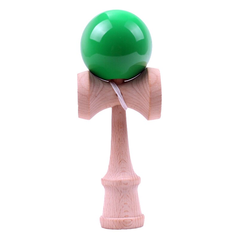 Kids Adult Kendama Wooden Toy 18CM PU Paint Crack Kendama Skillful Juggling Ball Traditional Game Toy Outdoor Sport: Green