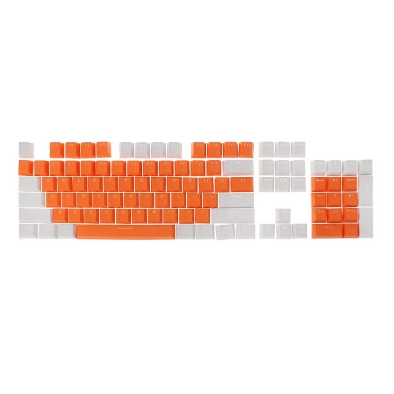 Translucent Double Shot PBT Keycaps - 104 Keys - Backlit for Cherry MX Mechanical Keyboard Switches: Gold