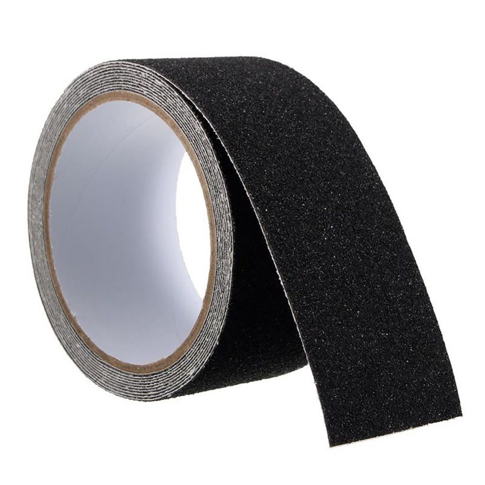 5M Anti-Slip Tape Outdoor Anti Slip Stickers Hoge Wrijving Antislip Tractie Tape Schurende Lijm Voor Trappen veiligheid Loopvlak Stap: Black-50mm x 500cm