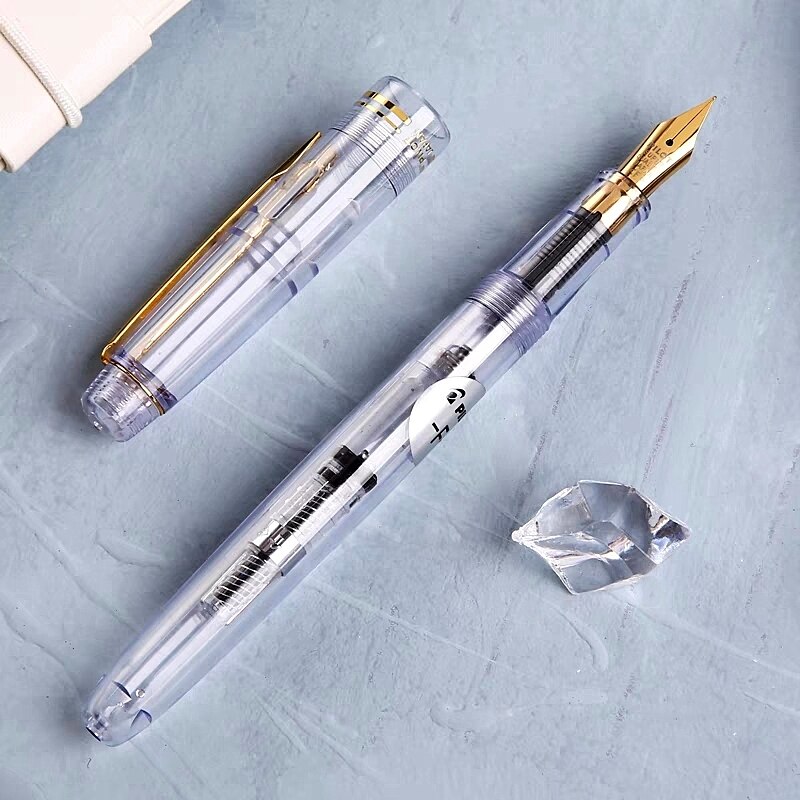 PILOT 78g+ Transparent Resin Fountain Pen Excellent 22K Golden Nib Office School Stationery Students Writing Ink Pens With Box