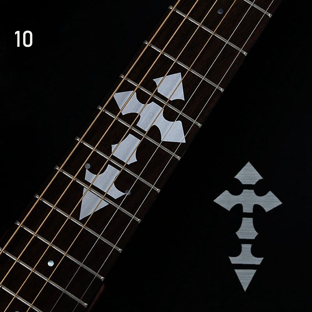 Instrument Decoraties Elektrische Gitaar Onderdelen Ultra Dunne Stickers Cross Inlay Stickers Toets Sticker Guitarra Accessoires: YELLOW
