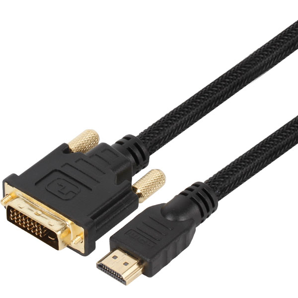 CHOSEAL HDMI To DVI Cable DVI 24+1 Pin Adapter 4K 1080P Bi-directional DVI D Male to HDMI Male Converter Cable for LCD DVD HDTV: QSS8114 / 3m