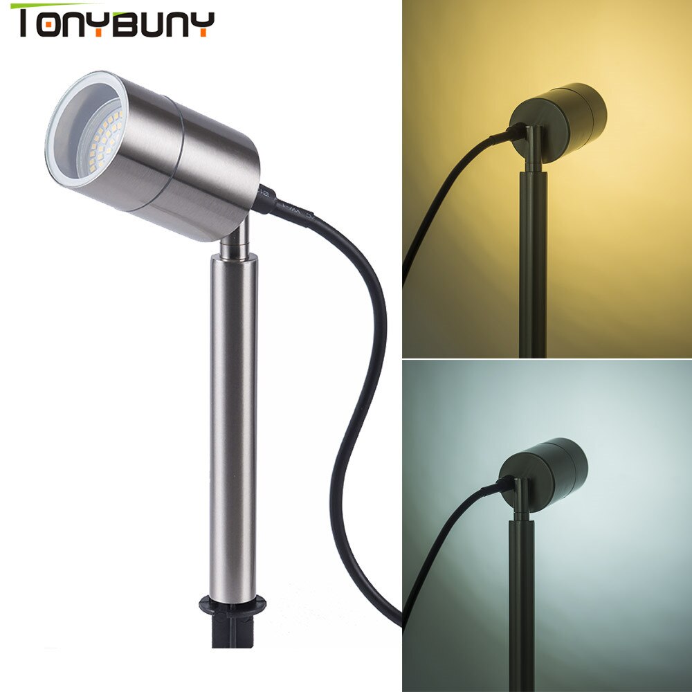 Tip Stainless steel LED Garden lawn light 5W led spike projector lamp outdoor lighting pathway lighting yard lights