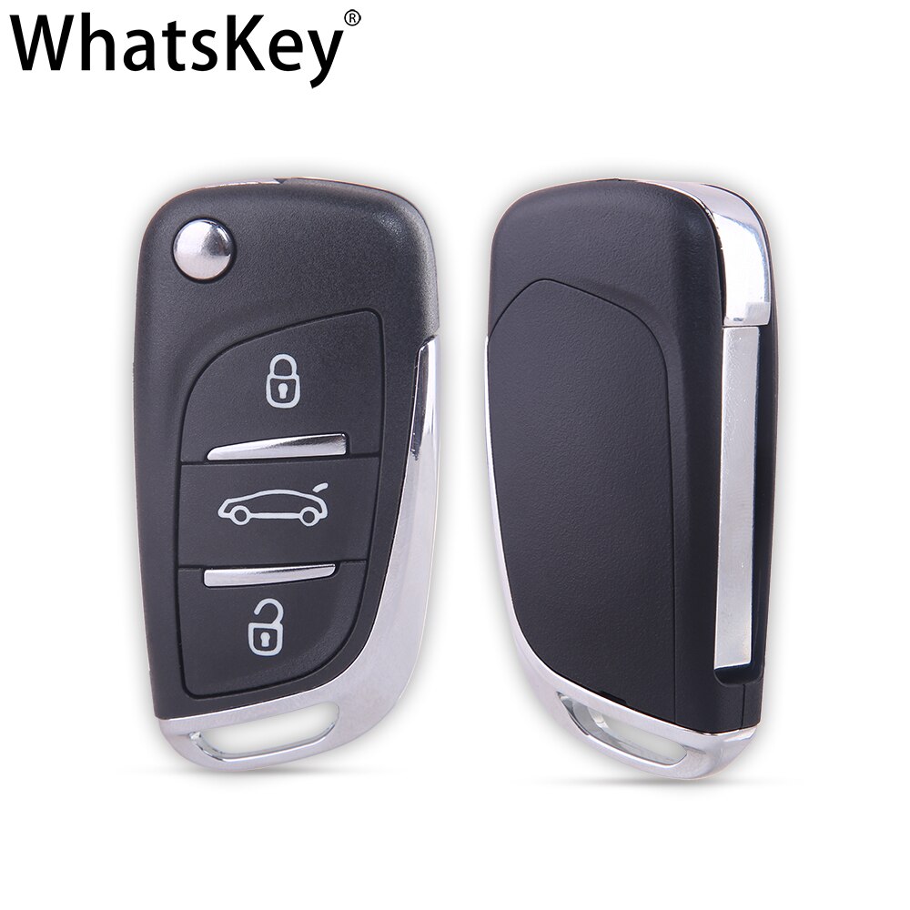 WhatsKey For Citroen C2 C4 C5 Berlingo Xsara Picasso HU83/VA2 Blade Modified Folding Remote Key 433MHz ASK PCF7961 ID46 CE0536