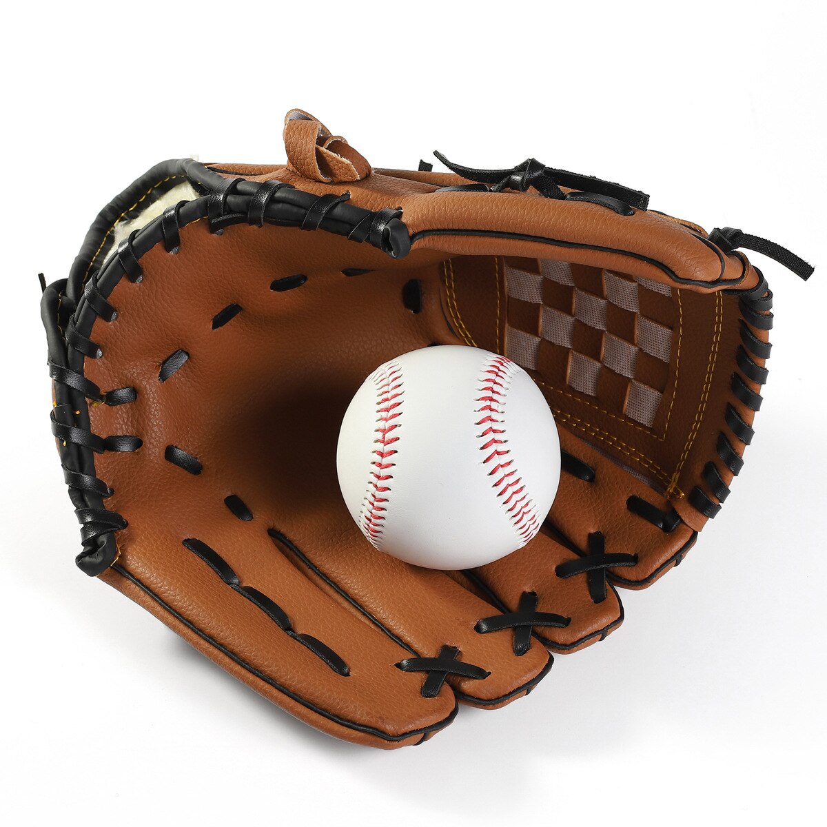 Mannen Baseball Training Handschoen Kids Lederen Honkbal Praktijk Baseball Handschoen Catcher Jeugd Softbal Beisbolera Sportkleding BJ50ST