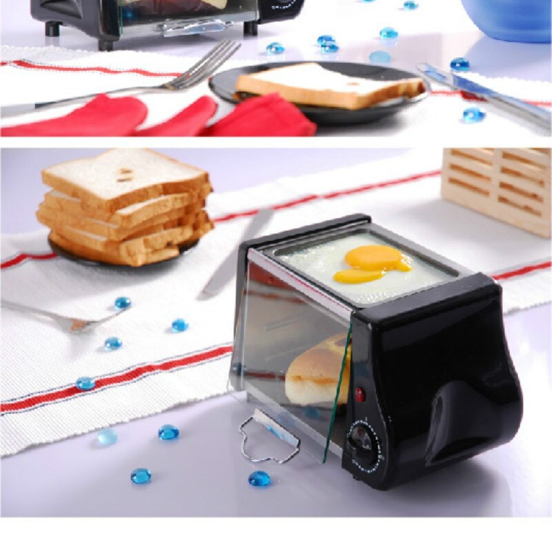 Multifunktionell mini elektrisk bakning bageri grillad ugn grill stekt ägg omelett stekpanna frukostmaskin bröd maker brödrost