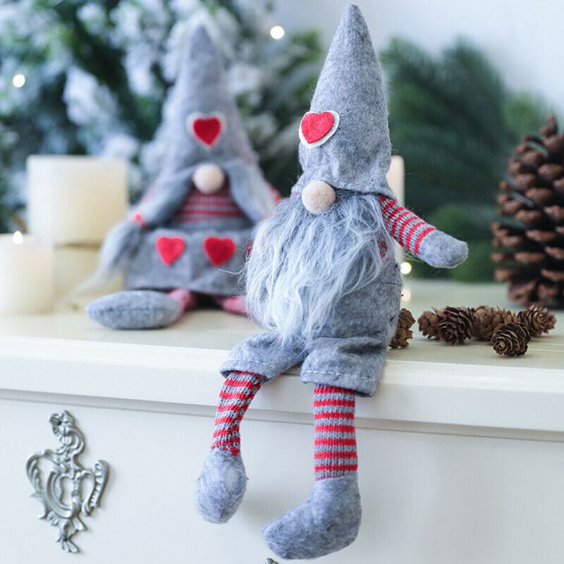 Frohe Weihnachten Lange Hütte Schwedisch Santa Gnom Plüsch Ornamente Handgemachte Elf Spielzeug Heimat Party Dekor Weihnachten für Art
