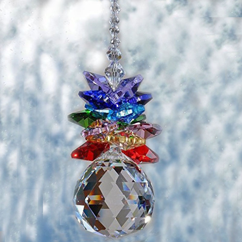 1 Pcs Crystal Suncatcher Chakra Achthoek Kralen Prisms Opknoping Ornament Regenboog Zon Catchers Trouwbedankjes Auto Window Decor