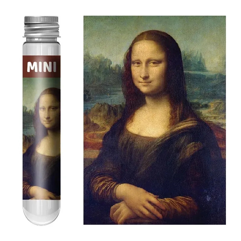 Test Tube Jigsaw Puzzle, pintura mundialmente famosa, Van Gogh a noite estrelada, presente de Natal, 150pcs