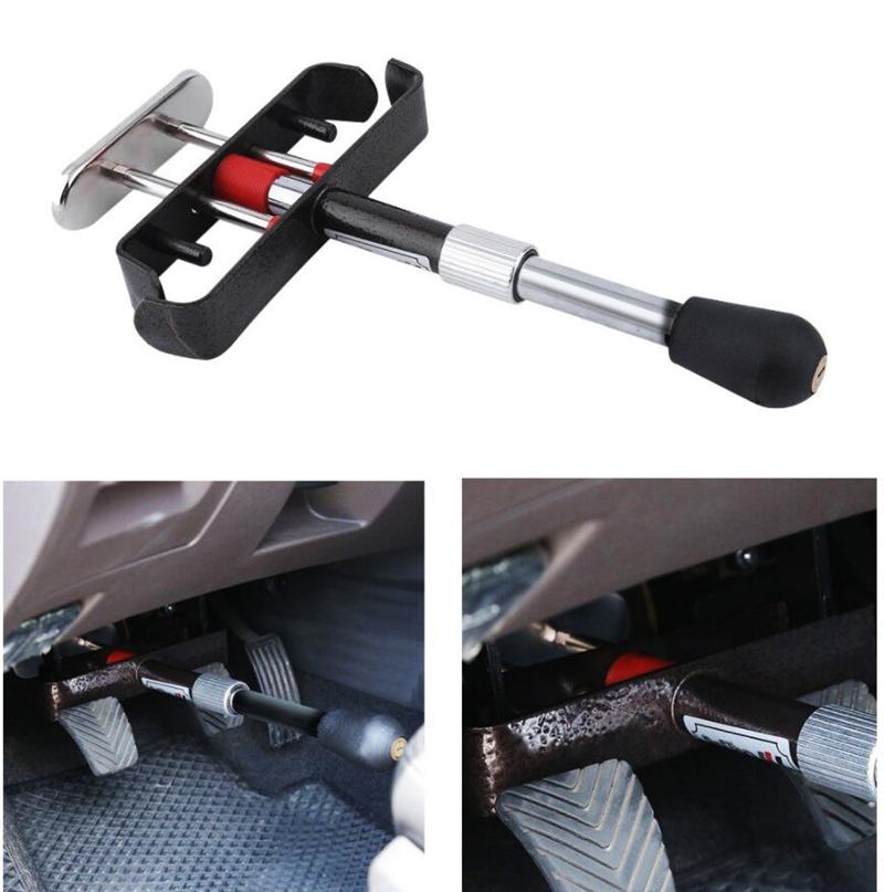 1PC Car Pedal Clutch Lock Steel Pedal Safety Theft Protection Locking Tool Anti-Theft Strong Security Brake Clutch Pedal Lock