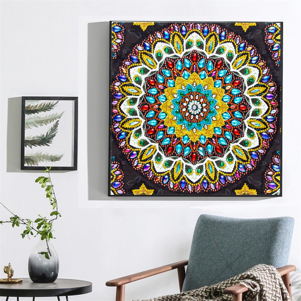 5D DIY Special Shaped Diamond Painting Mandala Kits DIY Diamond Art Paint Cross Stitch for Adults and Kids