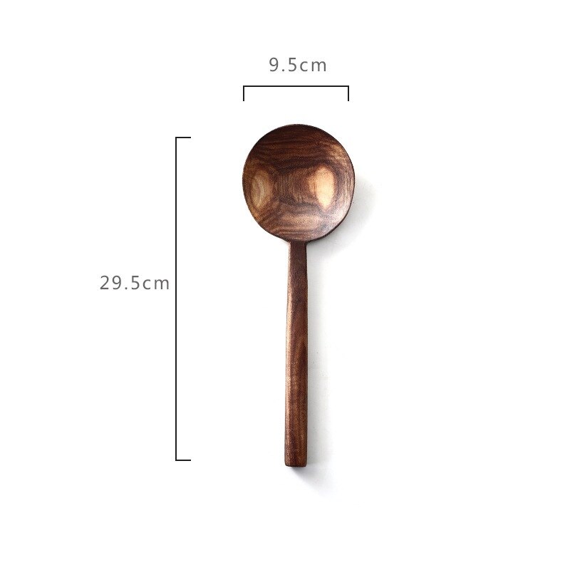 Wooden Spoon Long Handle Non-stick Pan Big Soup Spoon Spatula Cooking Utensils Resuable Tablewares Kitchen Cooking Tools..