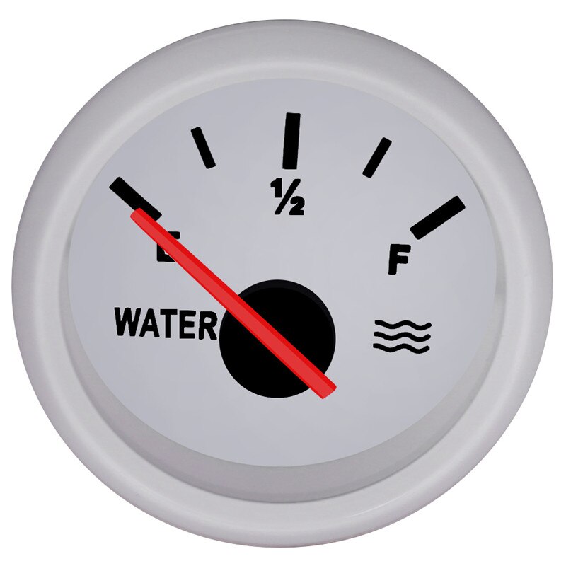 0-190 Ohm Water Level Gauge Universal 52MM Water Tank Level Gauge Indicator With Red Backlight 12V 24V: WW