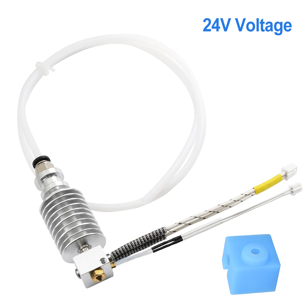12V 24V J-Head Hotend with 0.4mm Nozzle Silicone Sock PTFE Tube for Anycubic Vyper Cobra Kobra2 Max Plus Mega Zero2.0 3D Printer: Yellow