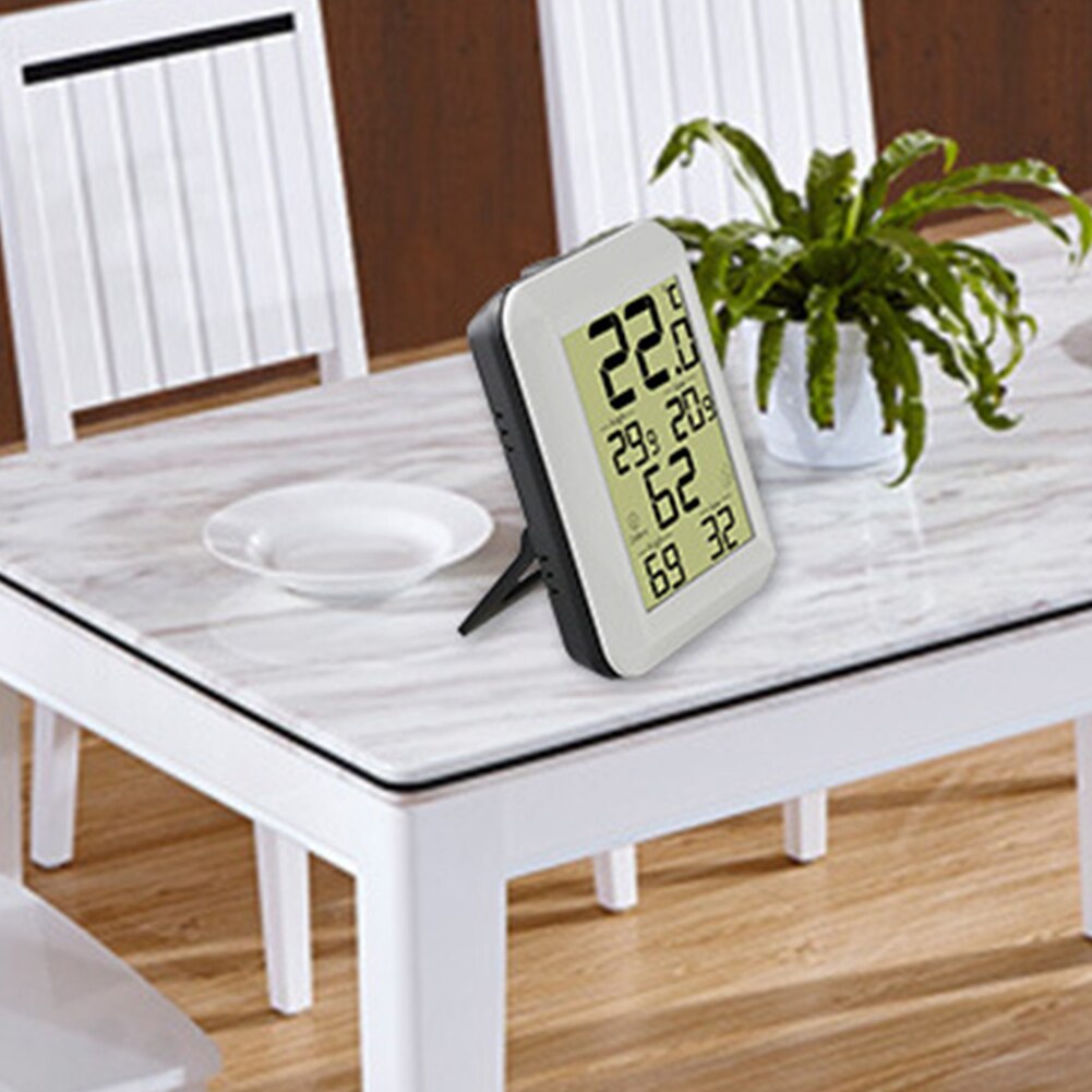 Temperature Monitor LCD Display Indoor Wireless Multifunction Office Hygrometer Home Weather Station Desktop Thermometer Digital