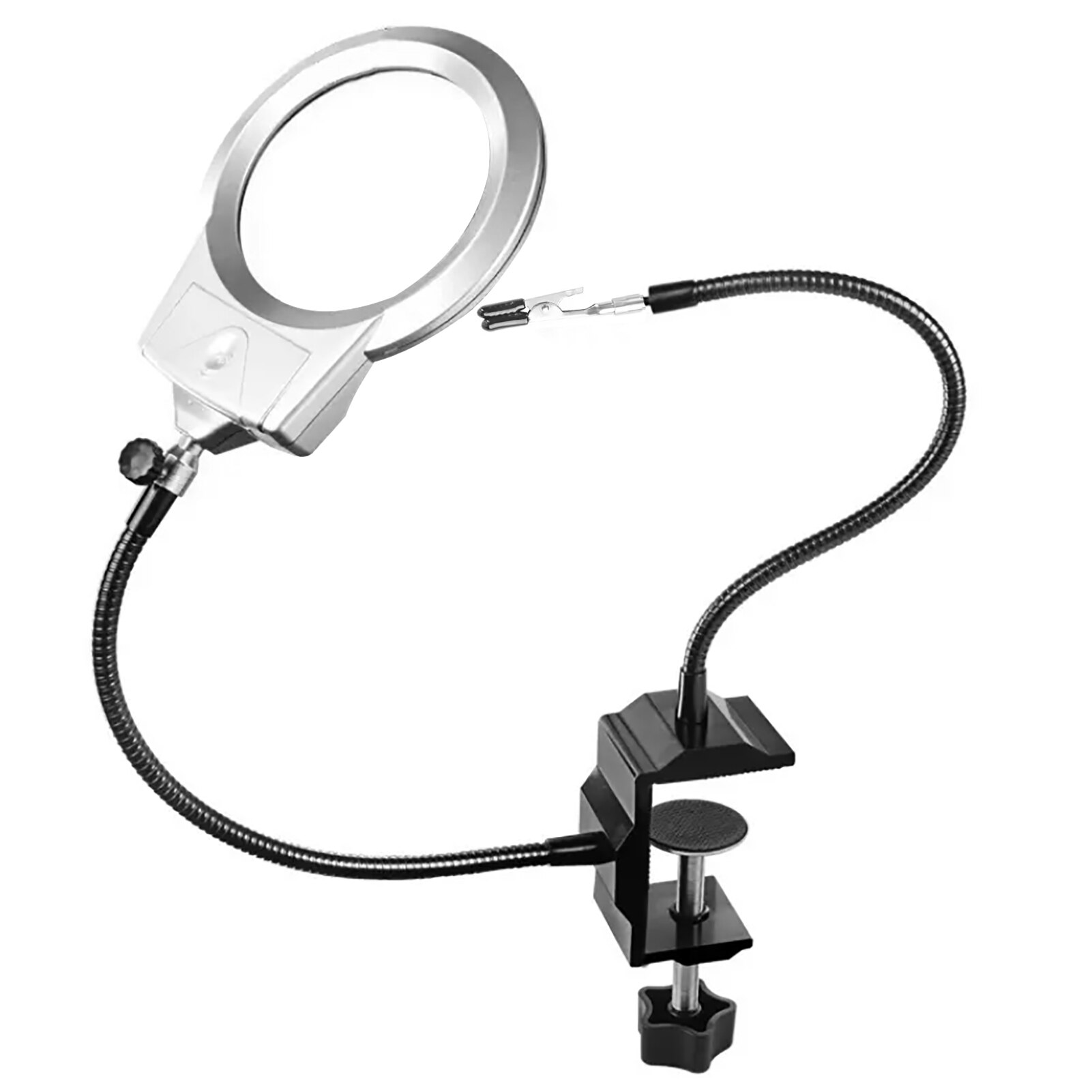Handskit Soldering Stand Holder Third Hand Tool Soldering Stand With Magnifying Glass Soldering Stand Clip Welding Tools: Default Title