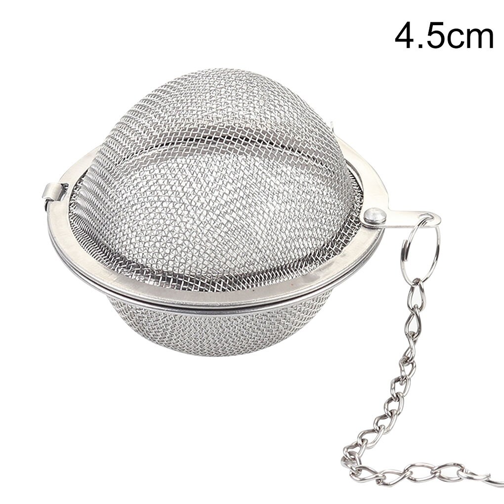 Stainless Steel Mesh Tea Ball with Chain Tea Infuser Strainers Interval Diffuser for Drain Rinse Coffee Rice: 4.5 cm