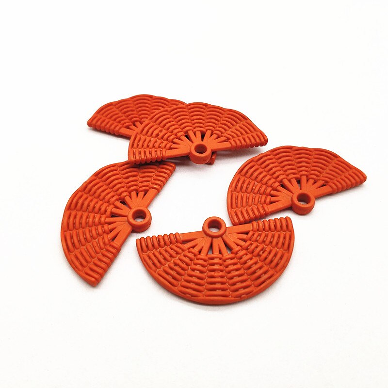 Acrylic Sector Charms - 100pcs - 48x26mm - for Earrings & Jewelry Making: orange