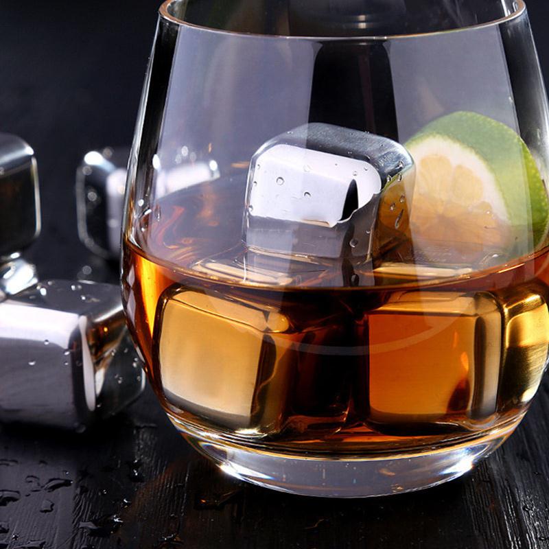 Ijsblokjes Whisky Ijsblokjes 1X1X1 Inch Rvs Herbruikbare Chillers Steen Drinken Gezondheid Party
