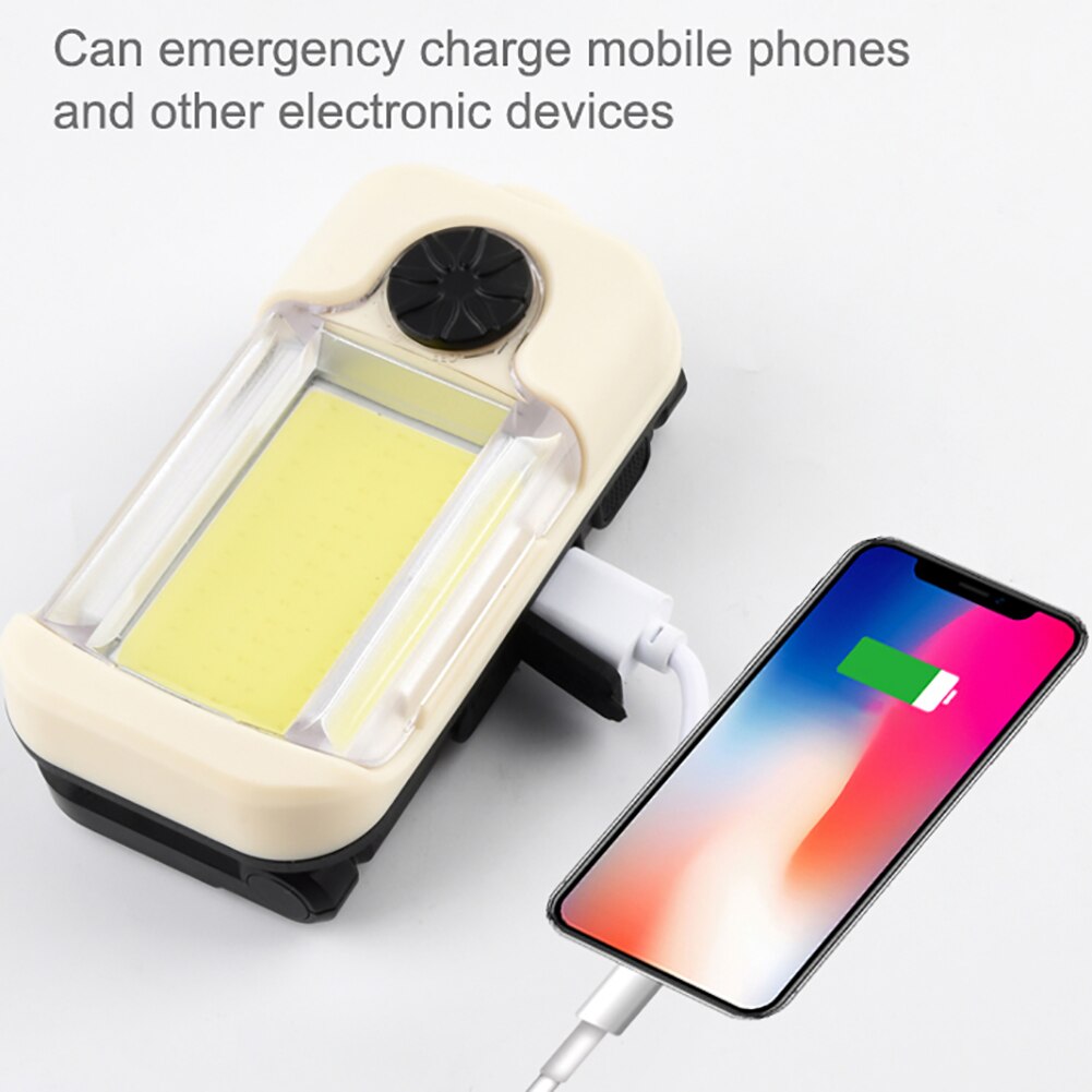 Car LED Inspection Lamp Emergency Light 8000Lm Work Light USB Rechargeable Power Output Folding Magnetic Flashlight