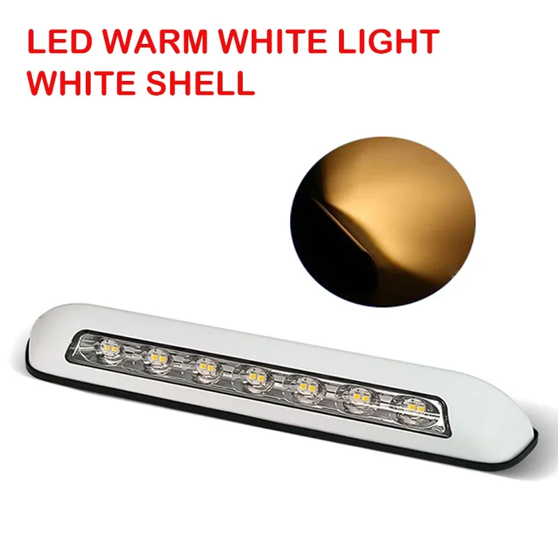 12v 8w 10 led husvagn led markis veranda ljus vattentät husvagn innervägglampor ljusramp skåpbil husbil släpvagn utvändig lampa: Blå