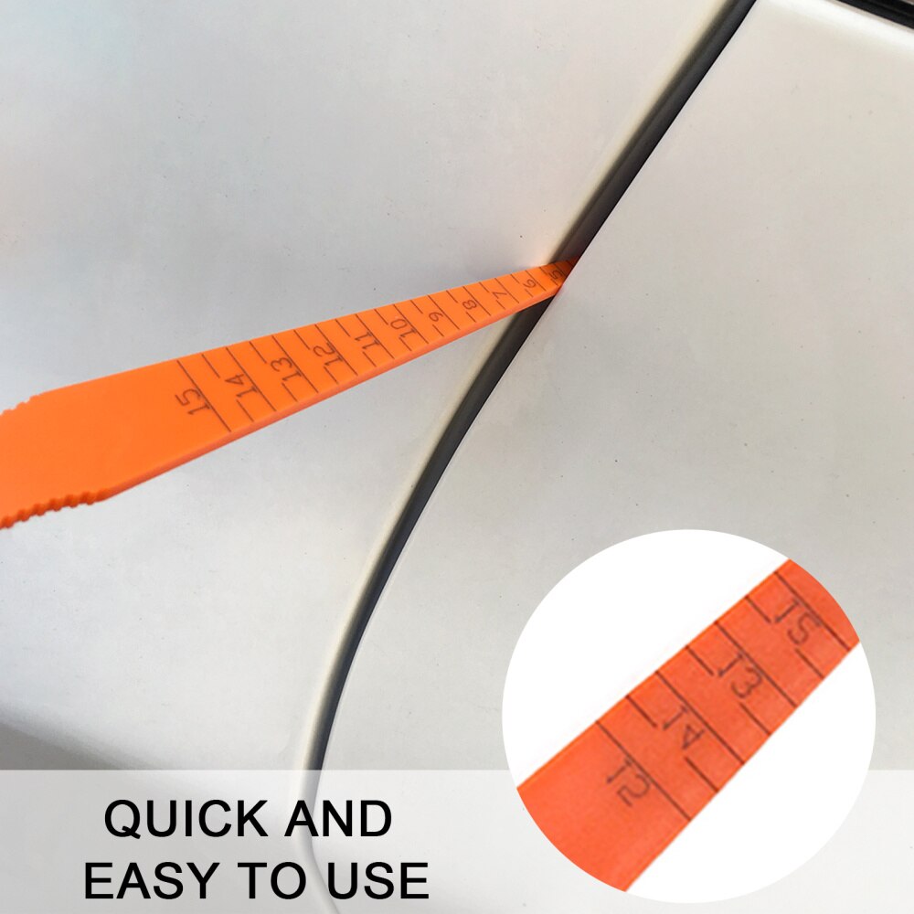 Produktbild von 4er-Set Auto Karosserie Spaltmesswerkzeug – Tür- & Blechausrichtung Aus Kunststoff, Orange, 25,3 Cm