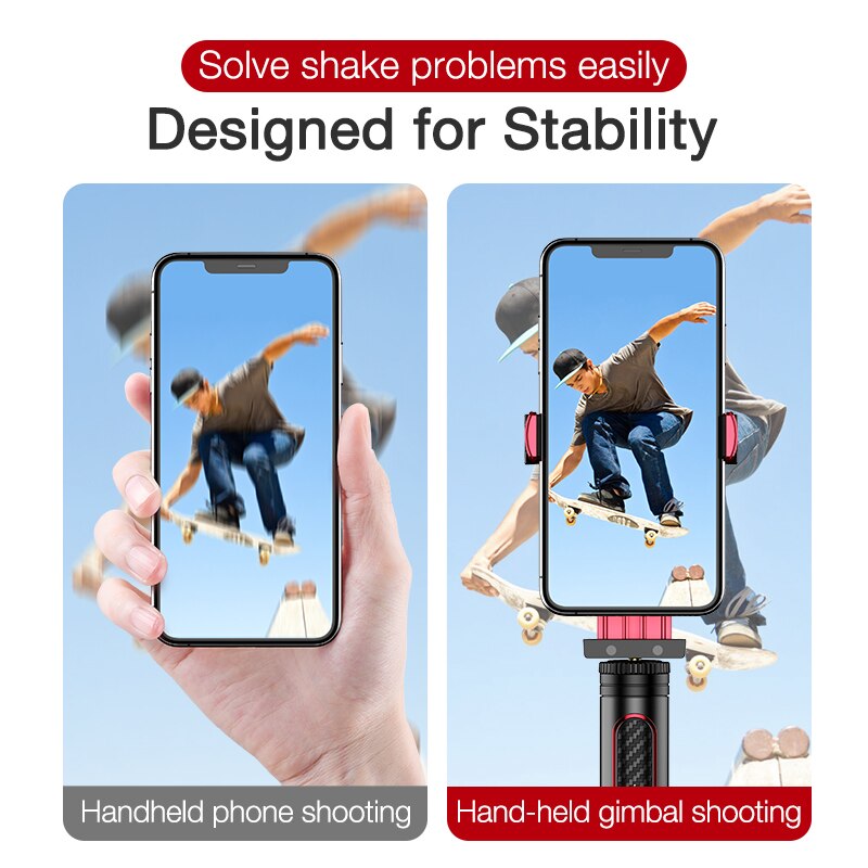 Cafele Selfie Stick Bluetooth wireless flexible Tripod For Phone Gimbal Stabilizer Black Smart AI Gimbal селфи палка Stick