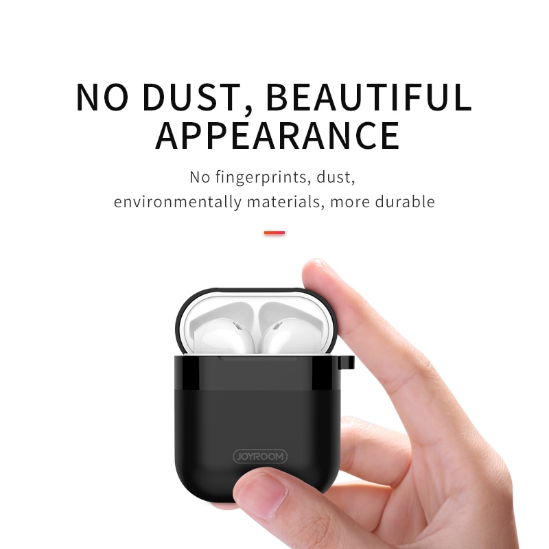 Joyroom läpinäkyvä suojakotelo airpodille hard tpu shell kuulokkeet apple airpodille 1 2 langaton bluetooth kotelon kansi