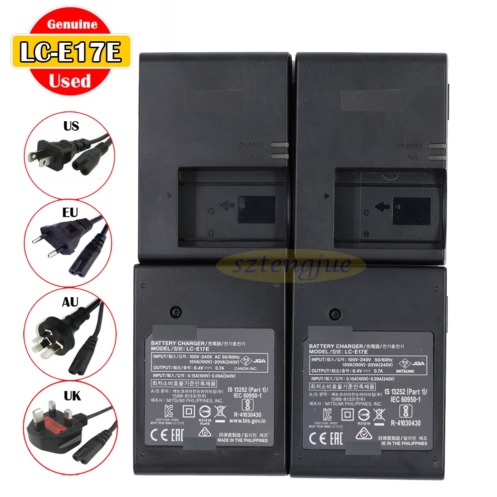 Käytetty aito lc -e17e laturi canon eos 750d 760d rp  m3 m5 m6 m6ii 200d 200 dii 850d t6s t6i t7i sl2 sl3 x8i 8000d 77d lp -e17
