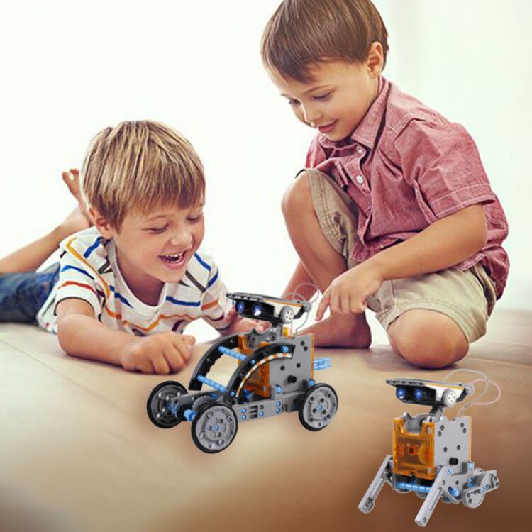 12 In 1 Educatieve Solar Robot 190 Stuk Kit Solar Elektrische Motor En Versnelling Diy Montage Blok Kinderen Speelgoed