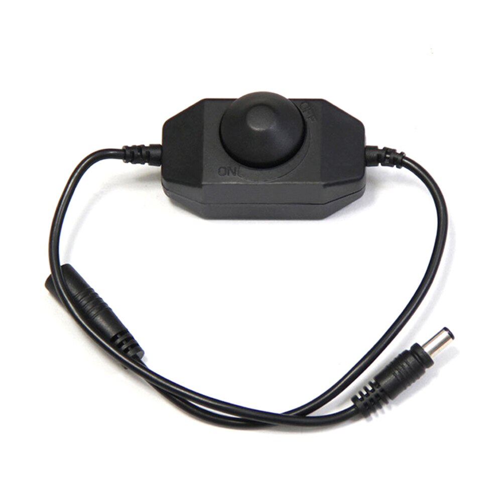 LED Dimmer Switch Brightness Adjust Controller DC plug for 3528 5050 5730 5630 Single Color Strip Light DC 12V 24V Black/White: 1pc Black