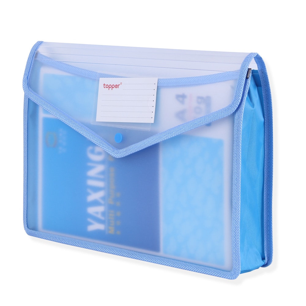 6pc/ sæt plastik  a4 arkivmapper pung med stor kapacitet dokumenttaske popper tegnebog konvolutmapper til kontoret hjemmeskolerejser