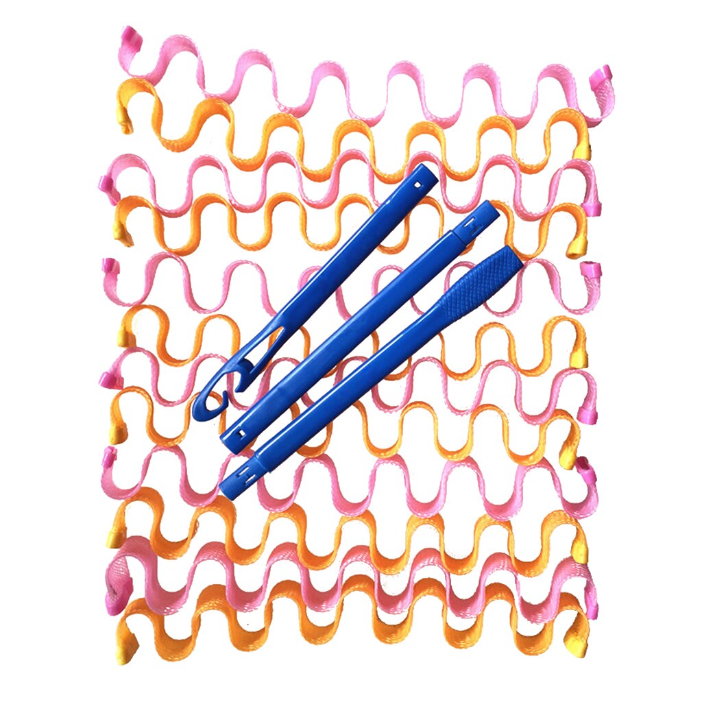 12 pz Capelli Lunghi Bigodini messa in piega kit con Ganci A Spirale Boccoli per le Donne Della Ragazza Aste perm messa in piega Ondulato Rulli no di calore