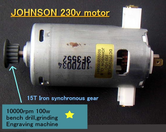 JOHNSON 230 v Spindel motor 10000 rpm 100 w, Hoge snelheid bankje boor, slijpen graveermachine 220 V motor