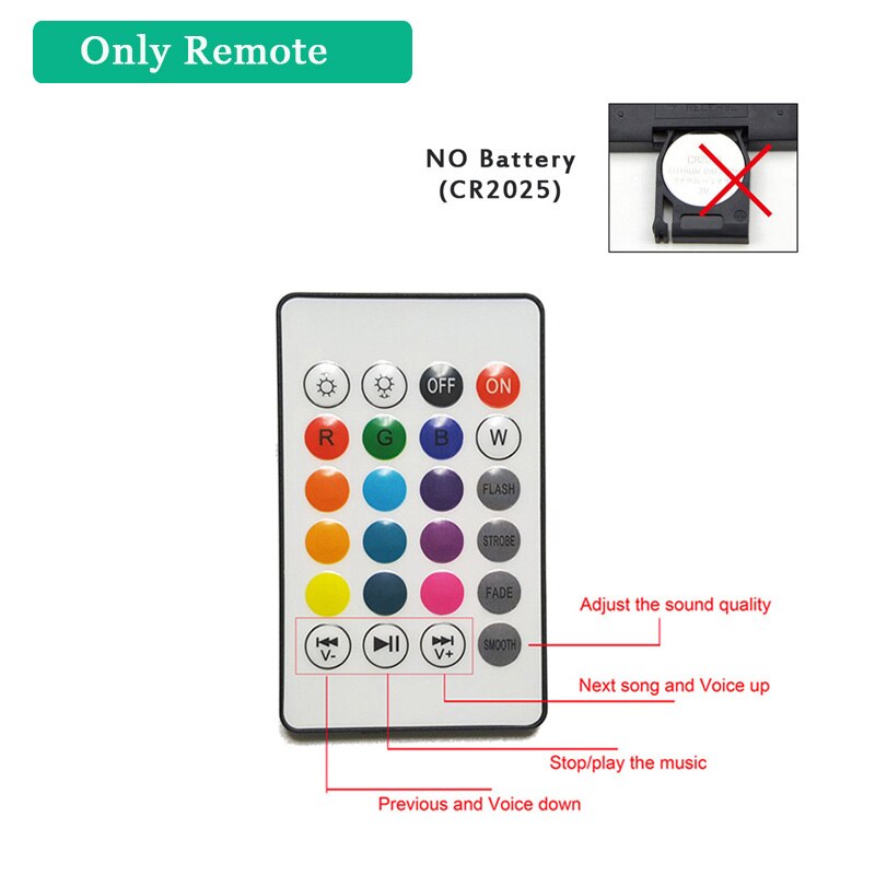 Bluetooth Birne ampulle LED lampe E27 RGB nacht Glühbirne mit fernbedienung scheinwerfer musik lampe 110V 220V weihnachten Dekoration: nur Fernbedienung