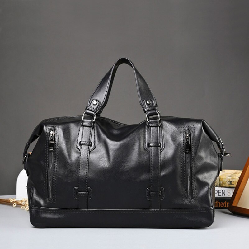 Männer Reise Duffle Tasche Wasserdichte Große Kapazität PU Leder Gepäck Handtasche männer Schulter Frauen Wochenende Reisen Taschen XA78WC