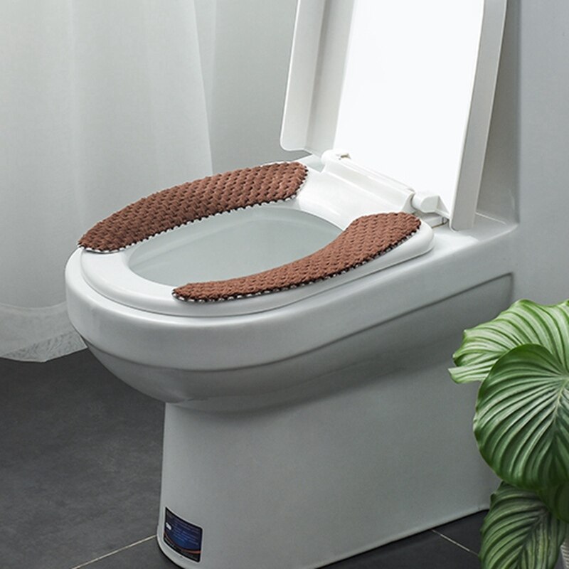 Badkamer Wc Zitkussen Closestool Wasbare Soft Warmer Mat Pad Toilet Seat: Chocolade / Style 1