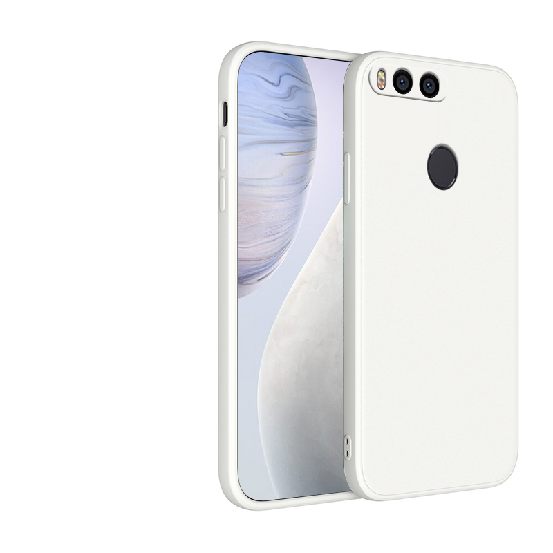 Xiaomi mi a1 a2 5x 6x用液体シリコンケース,ストレートエッジバックカバー,新品: Mi A2 Or 6X / WHITE