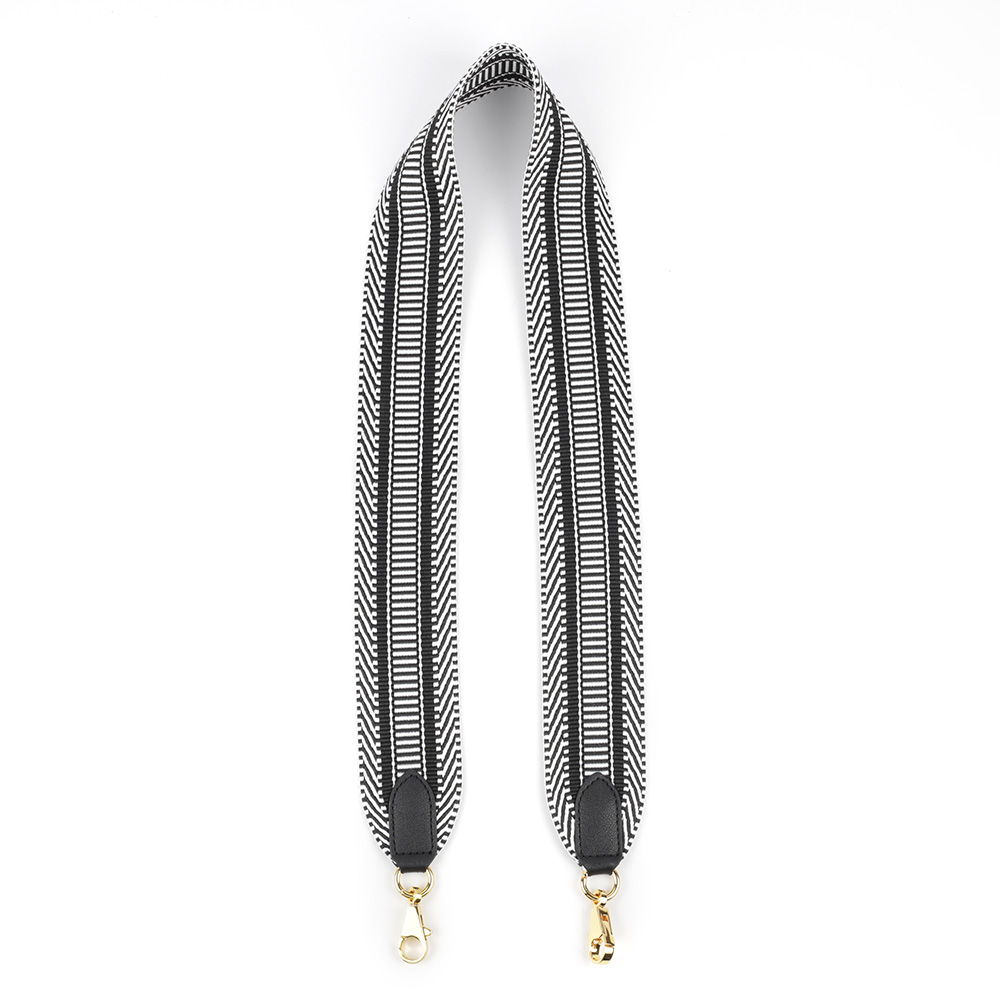Canvas Brede Schouderbanden Mode Tas Riemen Lady Vervanging Bandjes Verwijderbare Handtas Vrouwen Tas Accessoires: black-white