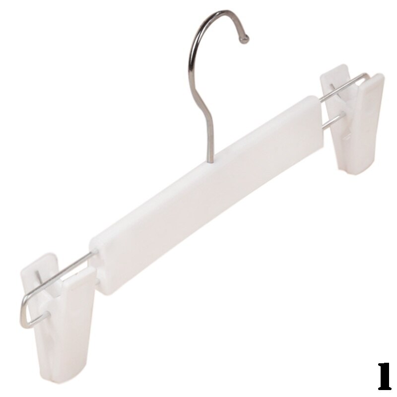 Bukser bøjle stativ hjem mini flocking tøj bøjle nem krog skab organisator bøjler til tøj bukser: Hvid