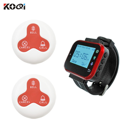 Ycall 433.92 mhz sem fio chamada sistema de serviço garçom buzzer sistema bell para o restaurante equipamentos: with red button