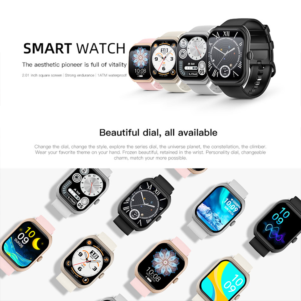 2025 Nuovo 2.01-Pollici Grande Schermo HD Smartwatch 1ATM Impermeabile Modalità Multi-sport Frequenza Cardiaca Chiamata Bluetooth accorto guarda per XIAOMI