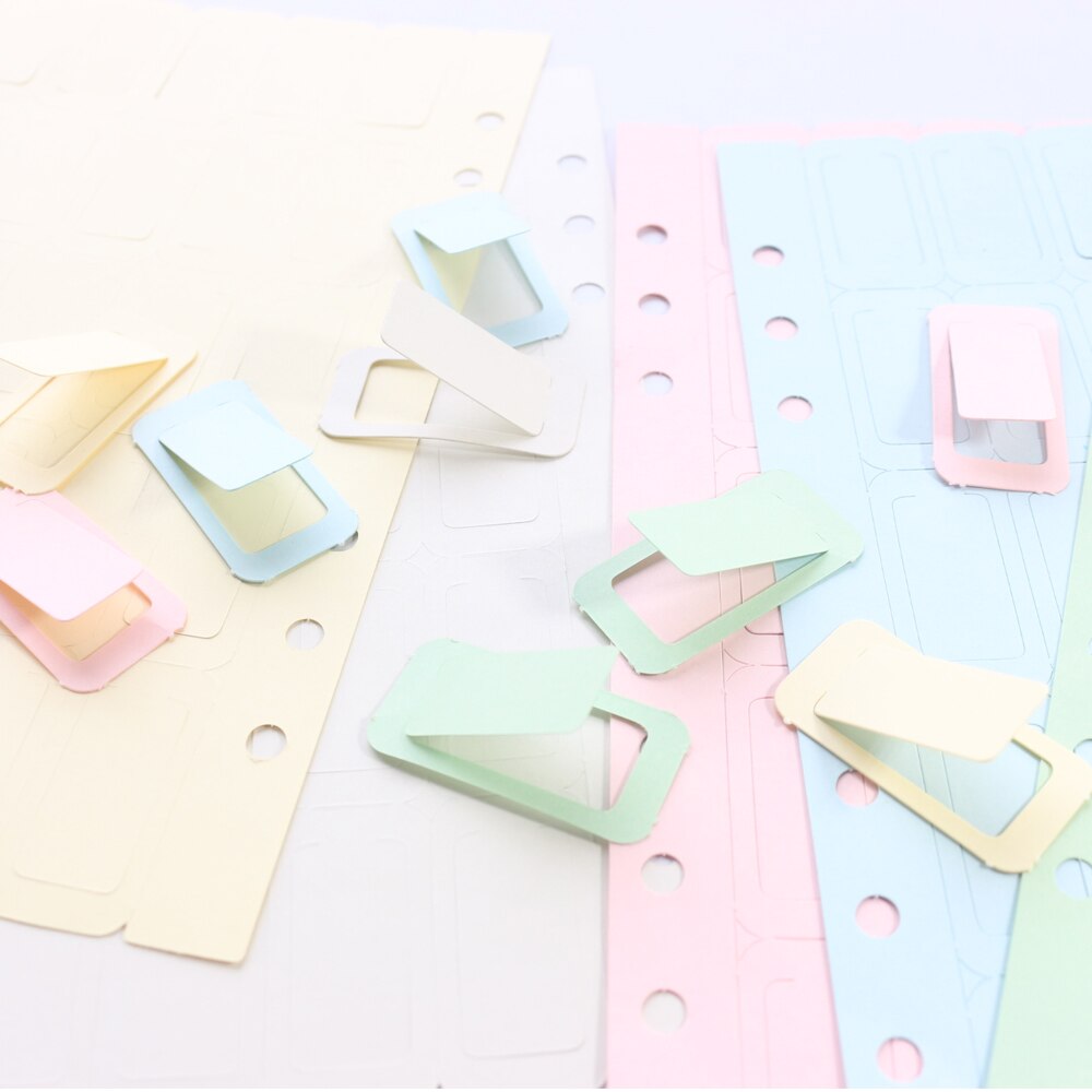 Domikee classic basic index divider label set for 6 holes binder diary planner notebooks,can write bookmark stationery,150pcs