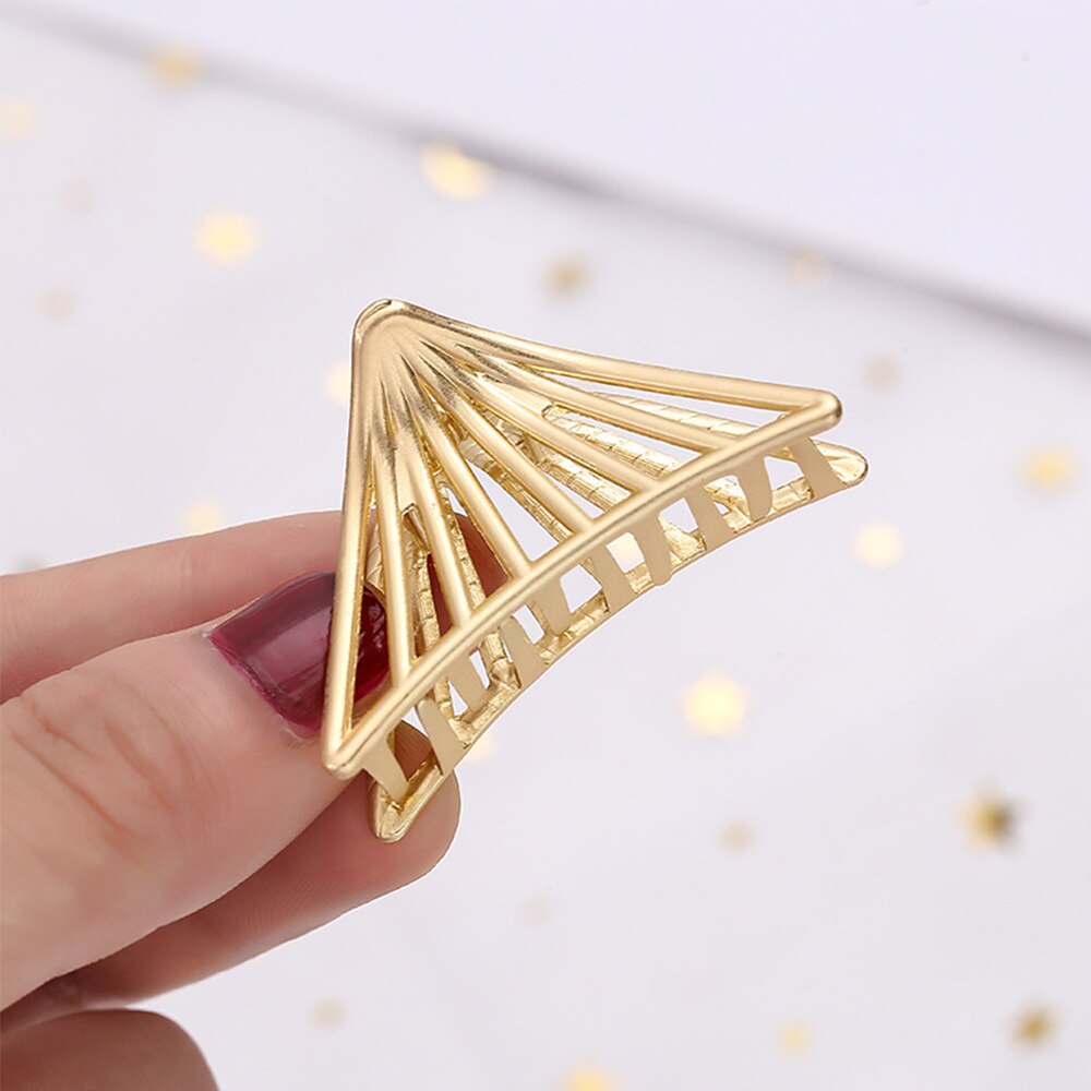 9Styles 2Colors Geometric Hair Claw For Women Girl Clamps Hair Crab Metal Gold Hair Clip Claw Accessories Hairpins Ornament: G gold