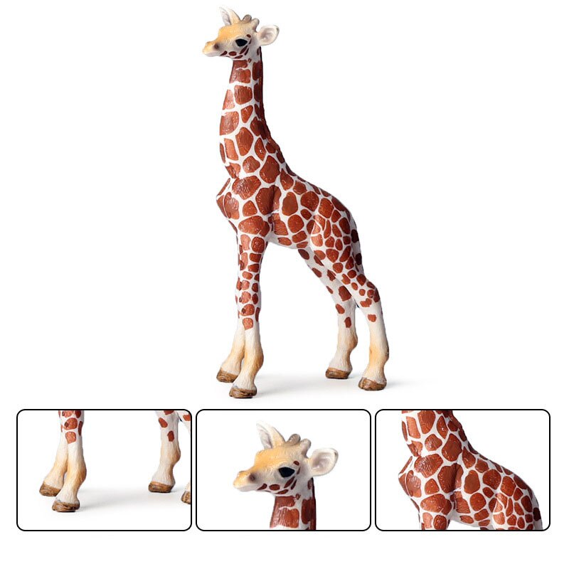 Styles Original Wild Animals World Giraffe Famliy Model Action Figurines Miniature Collection Toy For Kids