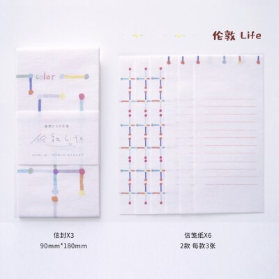Morino's letter Envelope Letter Paper Set Message Blessing Love Letter Bullet Journaling Accessories Aesthetic Stationery: C